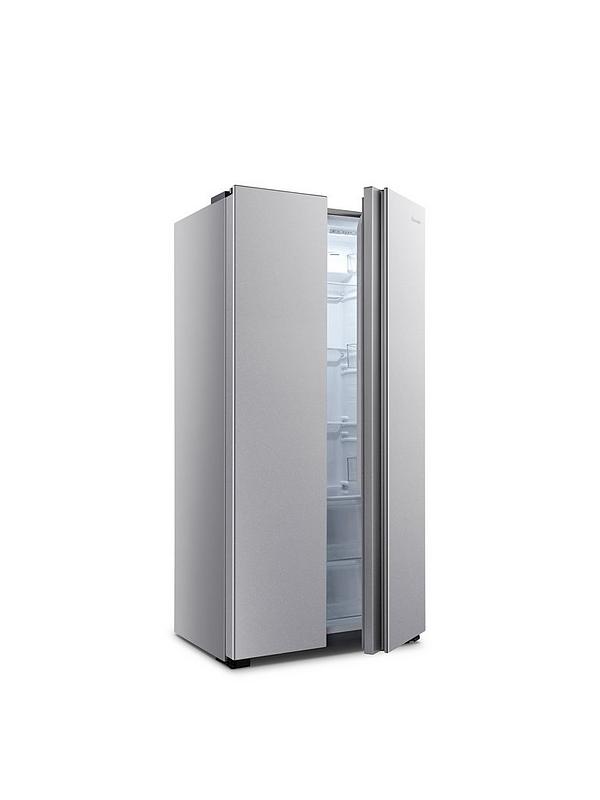 Fridgemaster MS83430ES 83cm Wide Side by Side, American Fridge Freezer - Silver - Image 2